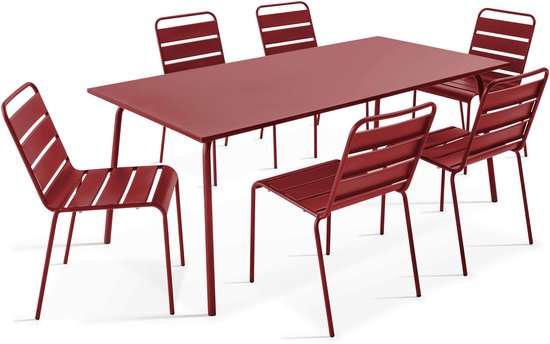 Oviala - Ensemble de jardin avec table et 6 chaises en forme de légumes Violet - Palavas