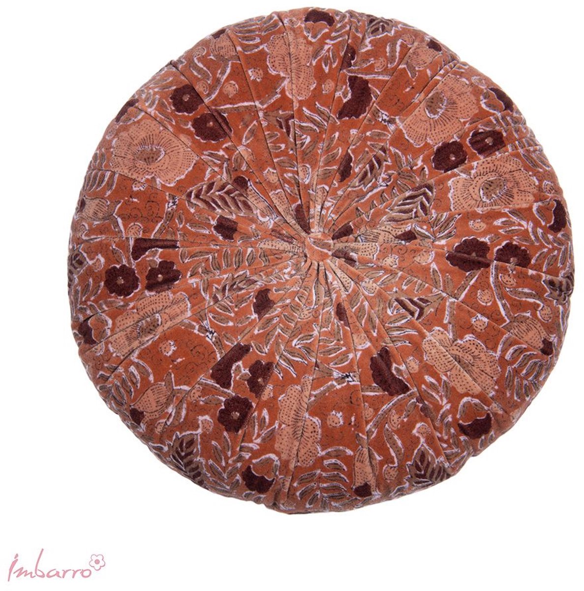 Imbarro Fashion & Home Kussen Eleana caramel rond 47 cm 100% Katoen Velvet