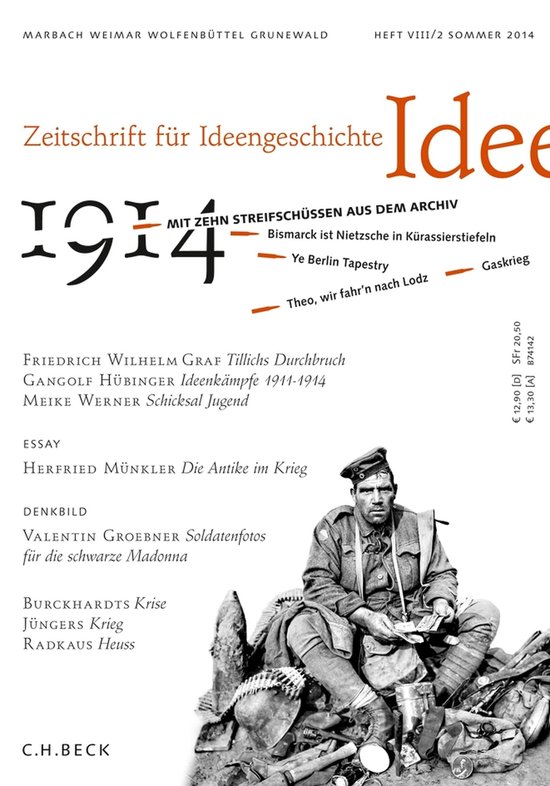 Zeitschrift für Ideengeschichte Heft VIII/2 Sommer 2014 - cover