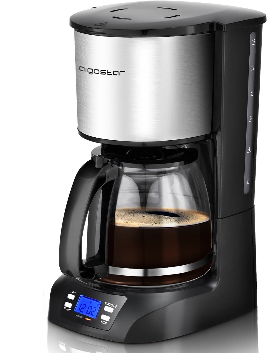 Aigostar Benno 30QUJ - Filter-Koffiezetapparaat/koffiezetapparaat filterkoffie - Zwart