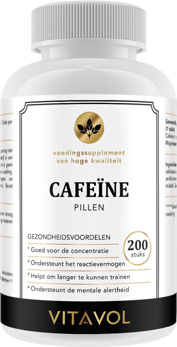 VITAVOL - Cafeïne Pillen - 200 stuks - 250mg