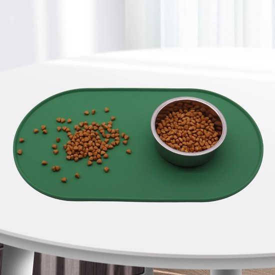 Kattenvoermat, Siliconen Voermat voor Huisdieren Antislip Hondenbakmat Waterdicht Dienbladkussen (Koraal Roze, 44x25 cm