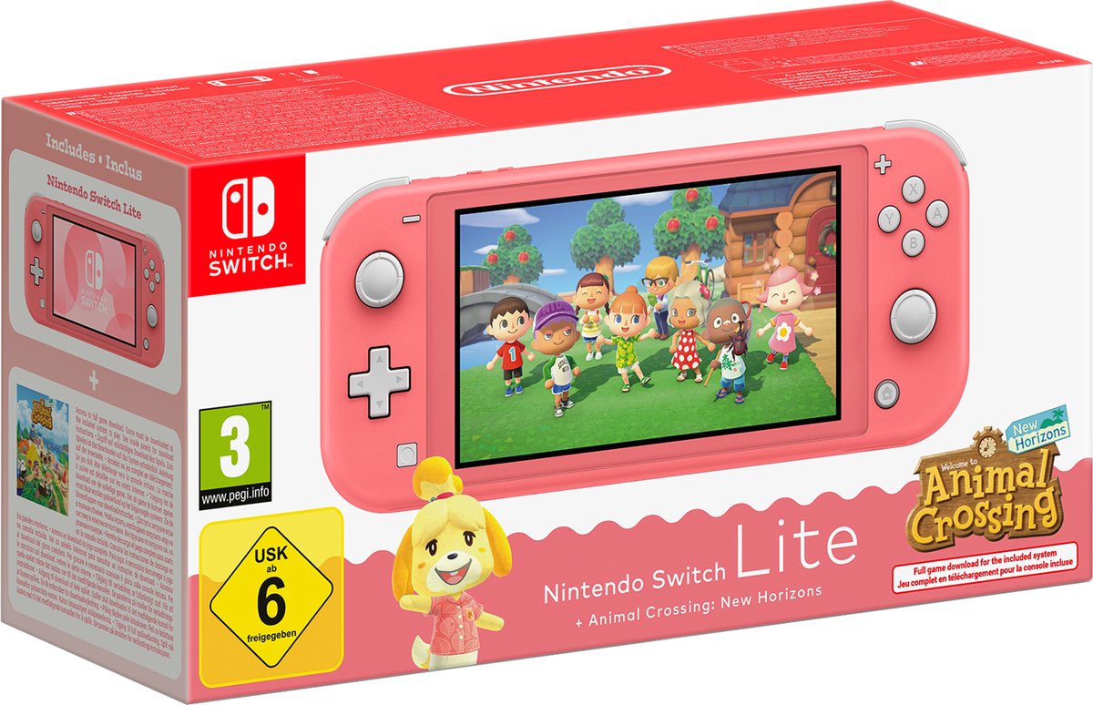 Nintendo Switch Lite + Animal Crossing: New Horizons Coral 32 Gb