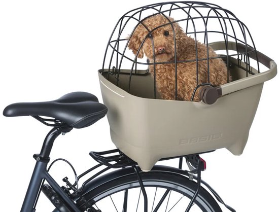 Panier vélo pour chien Basil Buddy MIK, marron biscotti