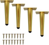 4 stuks 5-25 cm roestvrijstalen meubelpoten, verstelbare metalen poten