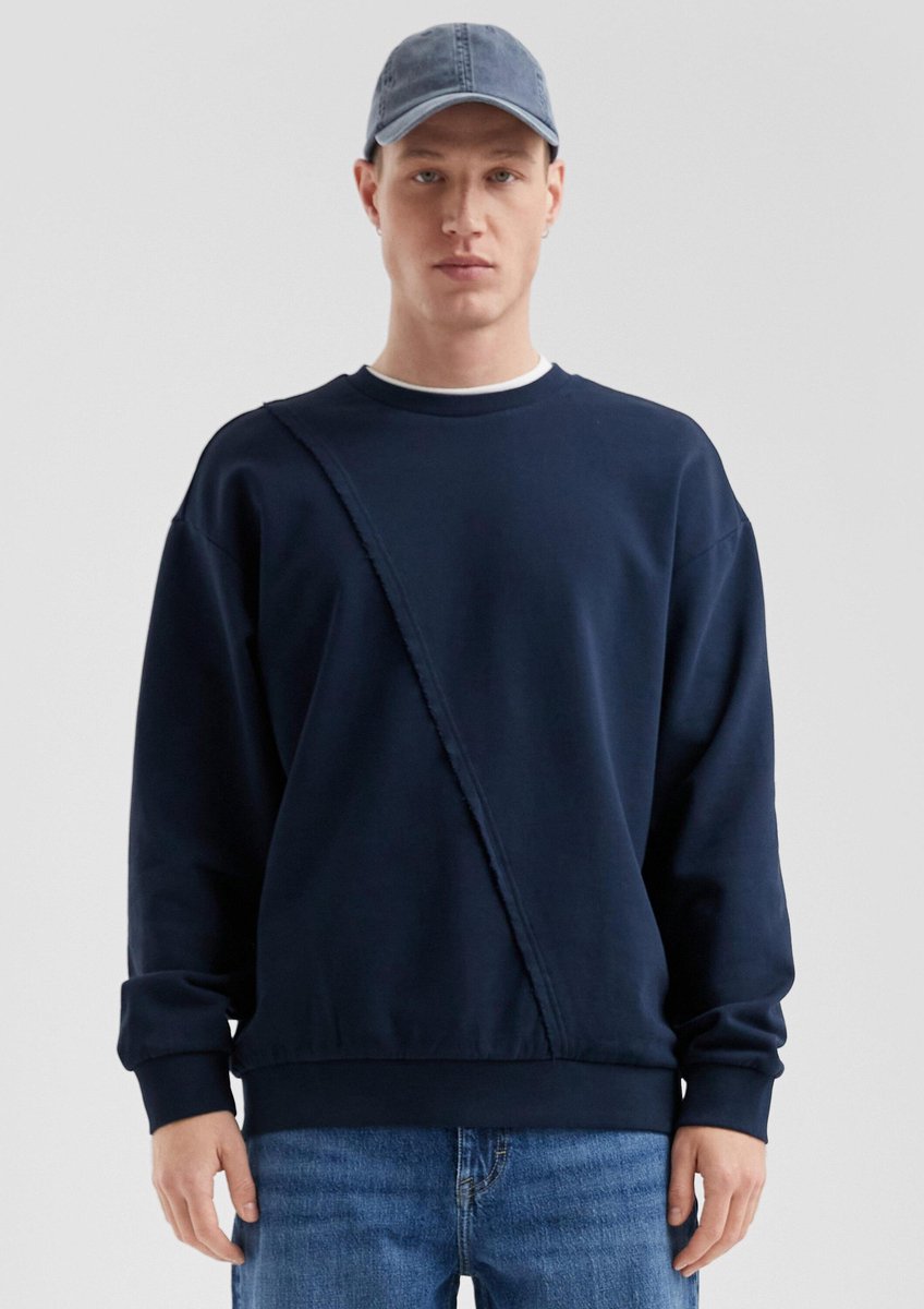 Q/S designed by - Heren sweater - Maat S - Mannen - MARINE - katoen