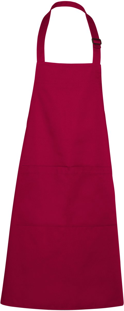 Luxe Horecaschort - Unisex Schort - Professioneel - Keukenschort - Barbecueschort - Kookschort - Halterschort - 70 x 90 cm - voorvak - verstelbaar - granaat