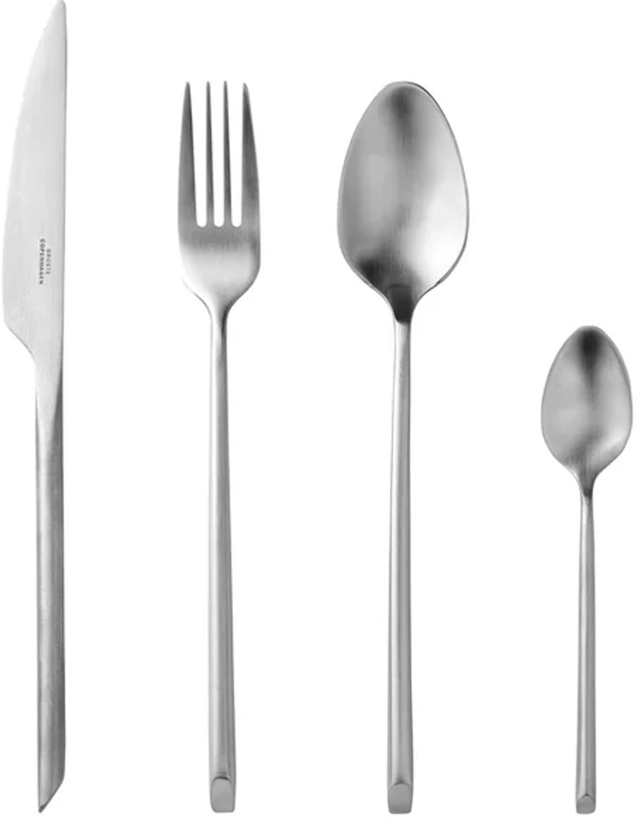 Broste Copenhagen Sletten bestekset 16-delig roestvrij staal - mat