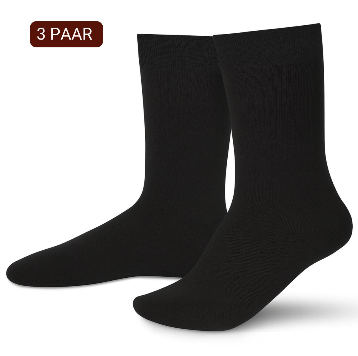 Sukats® 3 Paar Thermosokken - Maat 47-50 - XXL - Heren - Recycled Katoen - Badstof - Zwart - Warme Sokken - Werksokken - Thermo Kousen - Naadloos