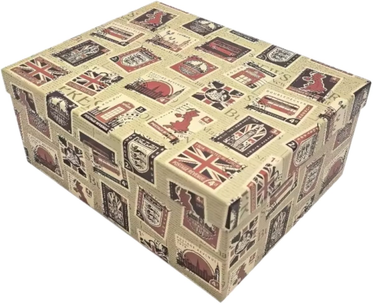 Luxe Doos met Deksel - 19*13*7.5cm - Beige - Cadeaudoos / Opbergdoos – Stevig & Herbruikbaar – Voor Cadeaus, Kerst, Bruiloft of Opslag