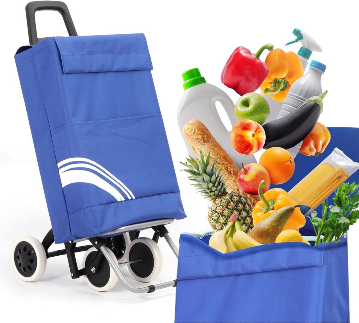 ApexArte® Winkeltrolley - Trolley - Boodschappentrolleys