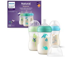 Philips Avent Natural Response Babyfles - 260 ml – flow 3 – 3 stuks - Decoratie - SCY903/72