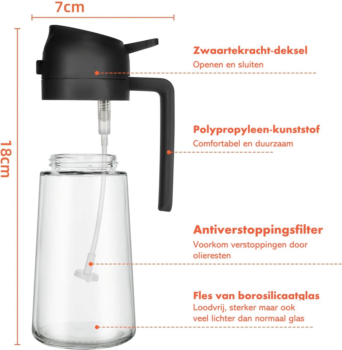 Leba Leba 2-in-1 Olijfolie Sprayer - afbeelding 3