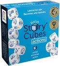 Doos van Rory's Story Cubes Actions met 9 dobbelstenen met actie-iconen, 'Lancez les dés. Racontez une histoire.'