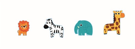 Djeco Puzzel Diertjes uit de Zoo - 4 legpuzzels - Vanaf 2 jaar van Merkloos — afbeelding 3