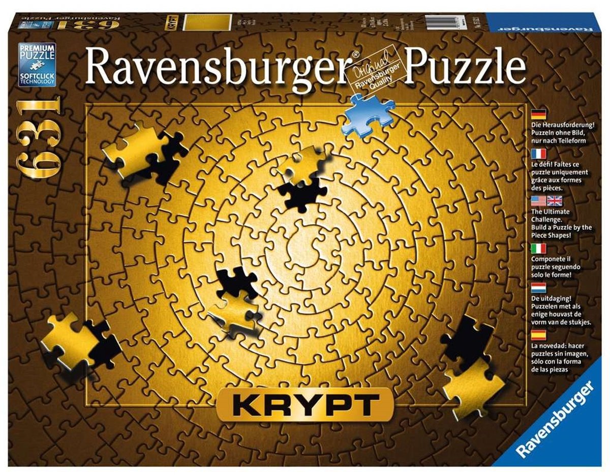 Ravensburger Krypt Puzzel Goud - Legpuzzel - 631 stukjes