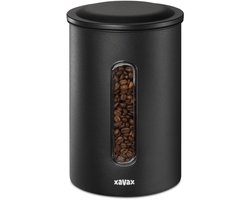 Xavax Koffieblik voor 1,3 kg bonen of 1,5 kg poeder, luchtdicht, aromadicht, zw