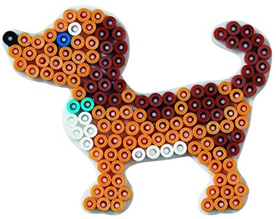 hama-strijkkralen-grondplaat-hond-2-wit-bol