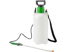 Lomera Plantensproeier Met Pomp - 8 Liter Inhoud - Hogedruk Plantensproeier - Verstelbaar Mondstuk - Draagriem - Doorschijnende Tank - Sproeilans - Vergrendelbare Trekker - Veiligheidsventiel - Polyethyleen Materiaal
