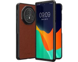 kwmobile Hoesje geschikt voor HONOR Magic V3 - 2-delig telefoonhoesje in bruin - Imitatieleer