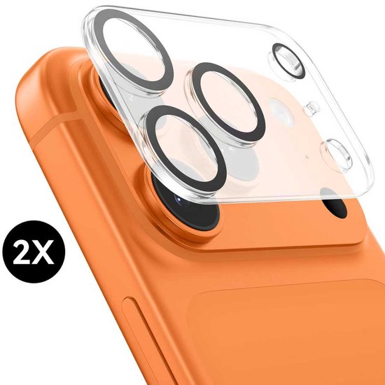 Protection d'écran pour objectif d'appareil photo iPhone 17 Pro Max - 2 pièces - Protection d'écran iPhone 17 Pro Max - Glas trempé