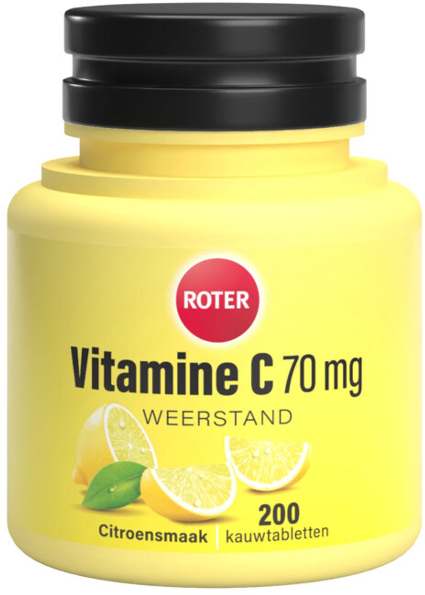 Roter - Vitamine C 70 mg Citroen - 4 x 200 kauwtabletten - Voordeelverpakking