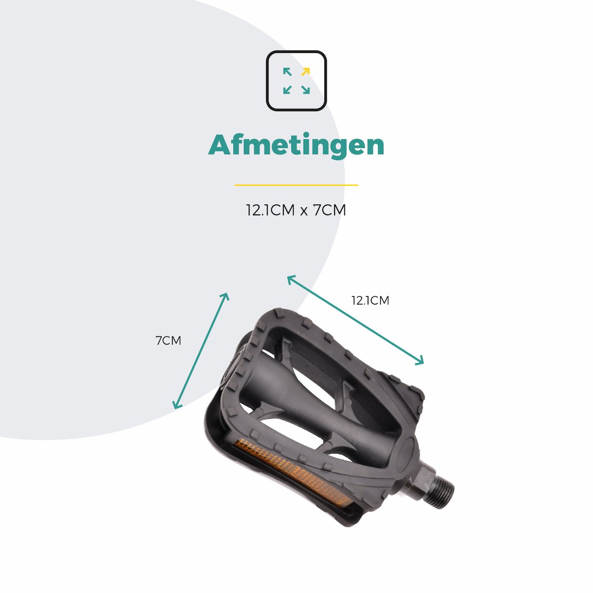 Voltano Antislip E-bike Fietspedalen 421165 Zwart - Universeel - Reflectoren - Trappers Fiets – foto 2