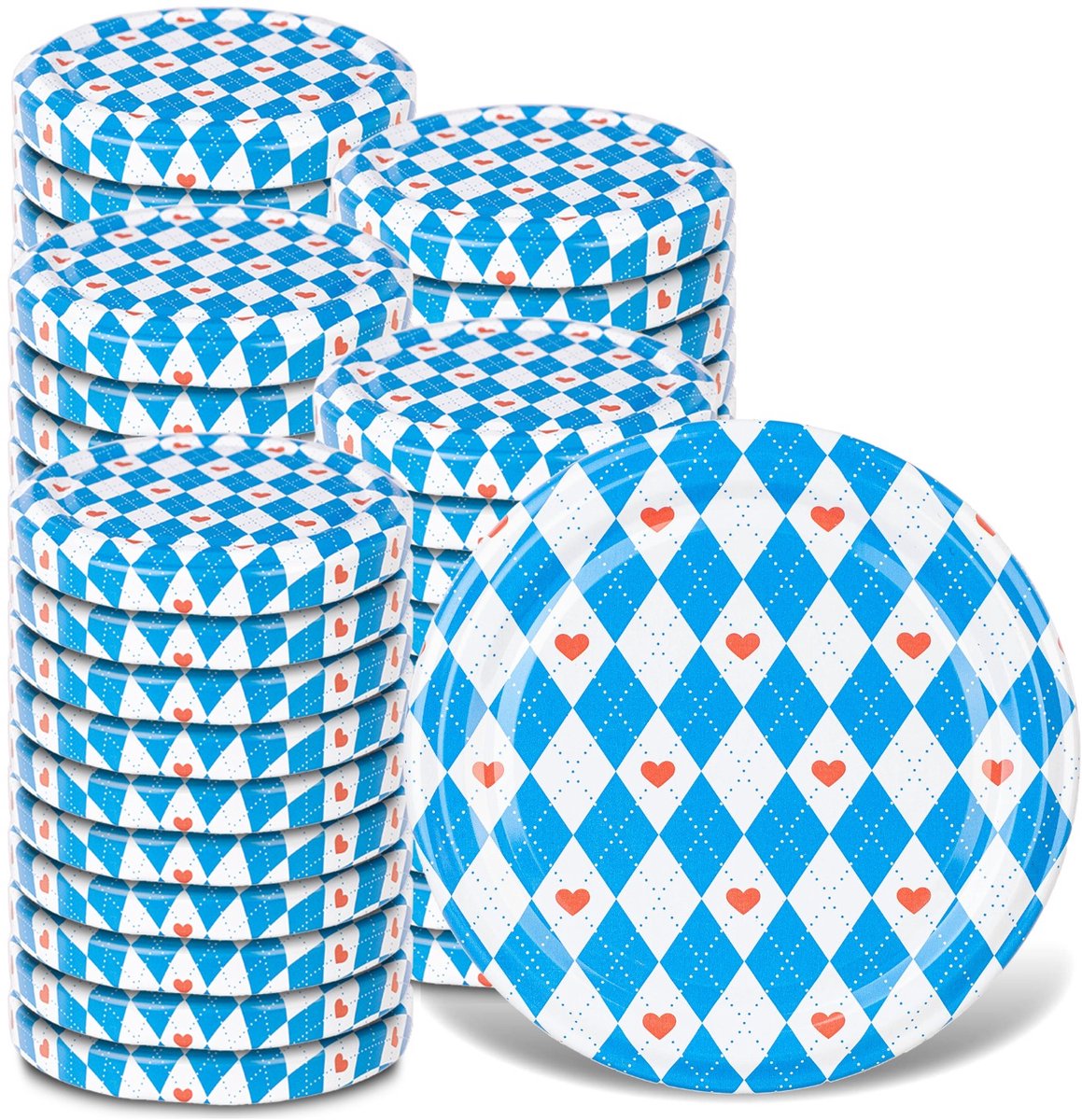KADAX Deksel fi66 pakket 50st Zoet blauw K1539