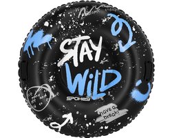 Spokey STAY WILD Opblaasbare Donut - Rood - 86 cm - 100% PVC - Maximaal gebruikersgewicht 90 kg - Inclusief reparatieset - Voldoet aan EN71-1 en EN71-3 normen