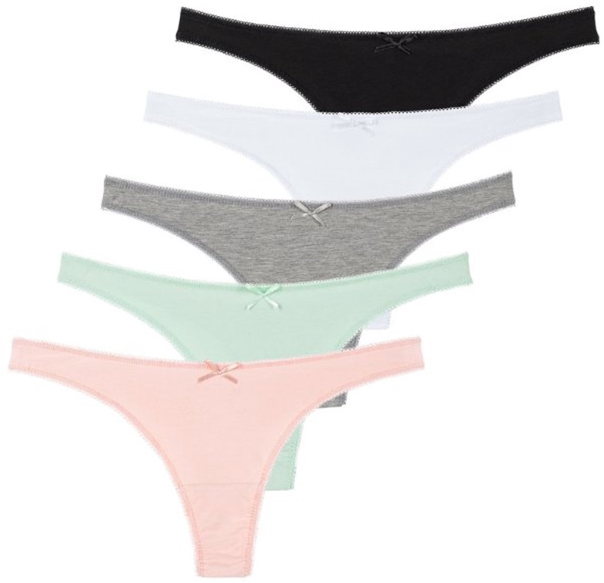 5 stuks Katoenen dames strings - Assorti - Maat XL