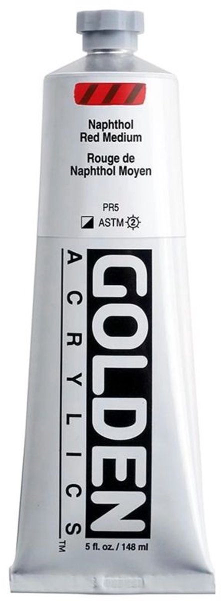 Golden Heavy Body Acrylverf Naftol Rood Middel 148 ml