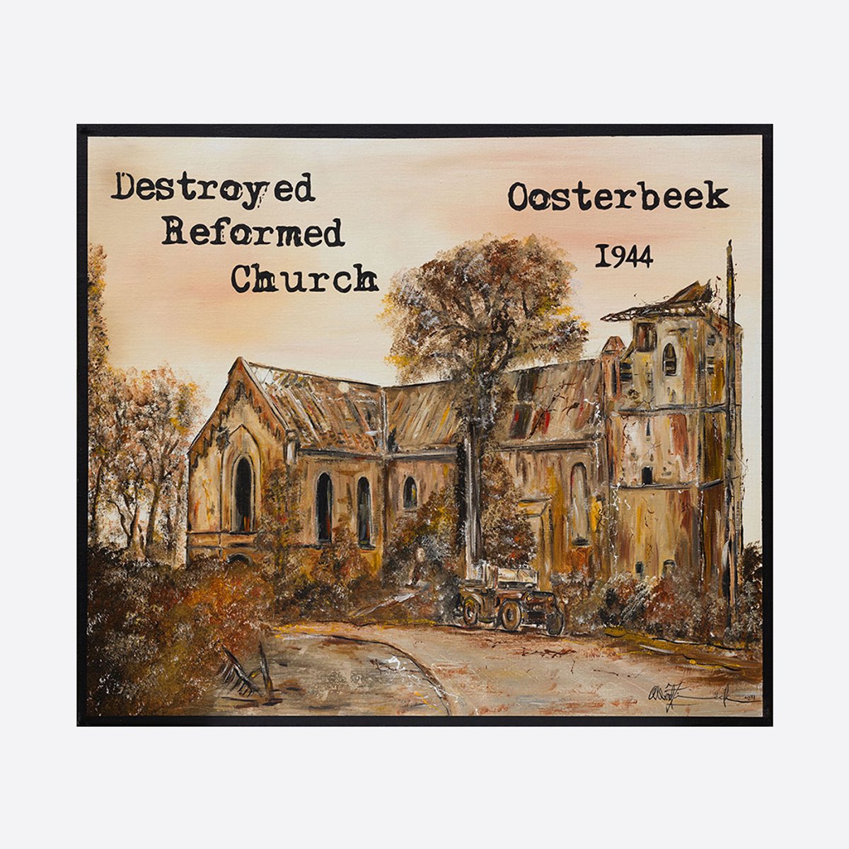 Zeefdruk Airborne Collection - Destroyed Reformed Church