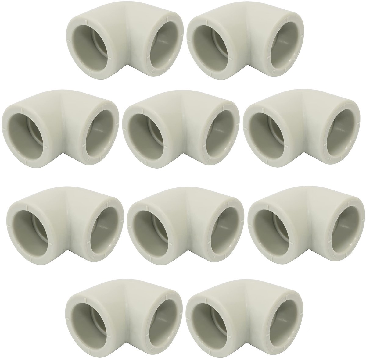 C66865 - Set van 10 - 90Â° Hoek/Boog met Inwendige Draad - PPR/Polypropyleen - Ã˜32 mm PN25