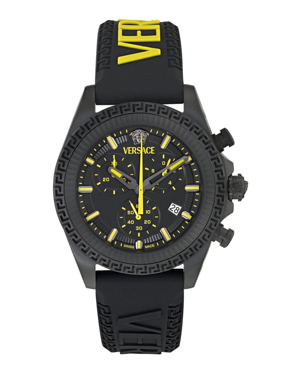 Versace Fornax VE0W00225 Horloge - Siliconen - Zwart - Ø 43 mm