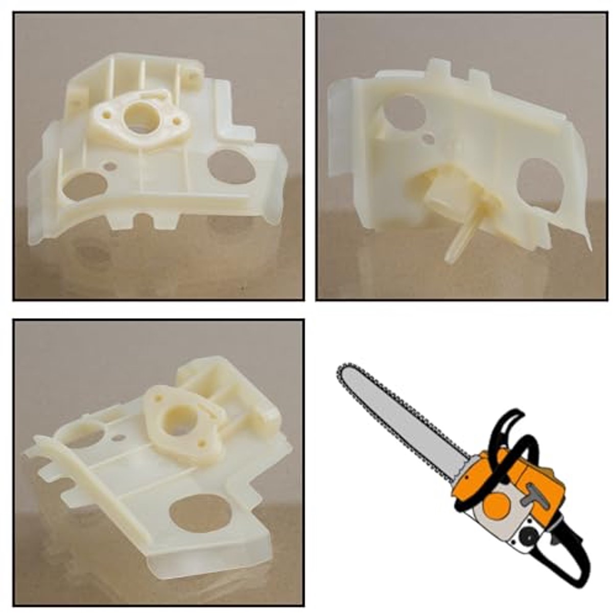 C73276 - Carburetor Adapter - Compatibel met Husqvarna 51, 55 - Afmetingen 117 x 94 mm