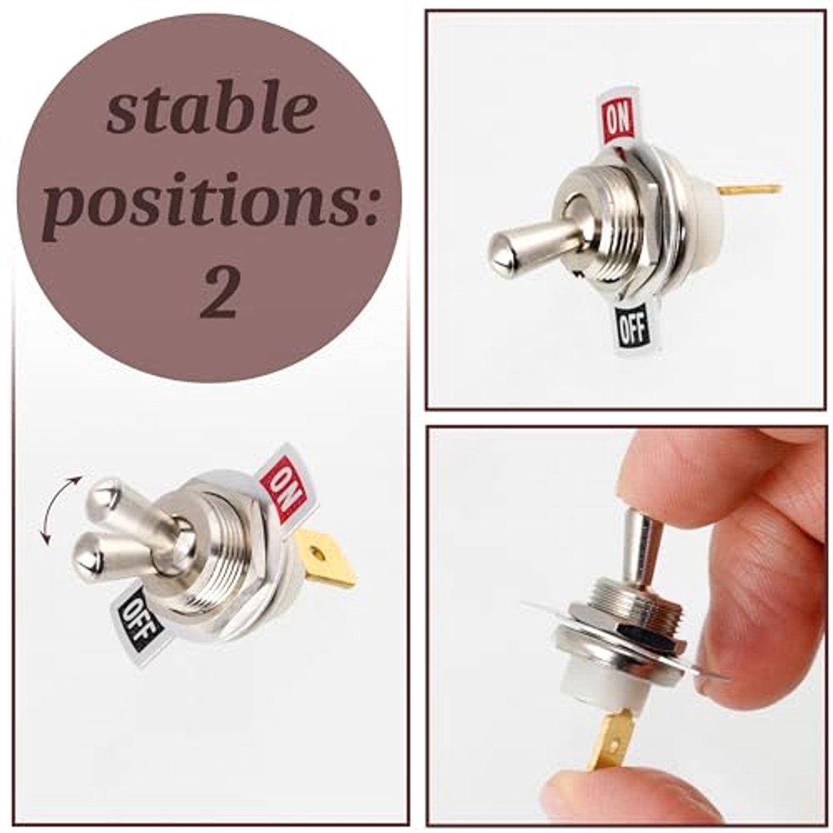 C73196 - Universele aan/uit schakelaar voor kettingzagen - 2 stabiele standen - compatibel met Blade Alpin, Ruris, Micul Padurar, Chinese kettingzaag
