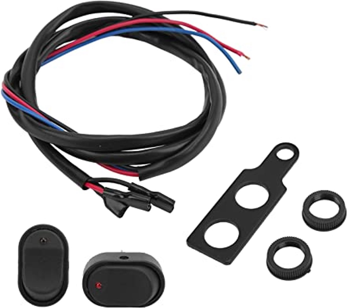 DC 12 V Tuimelschakelaar - 30 A - Rood - Waterdicht voor Auto, Vrachtwagen en Boot