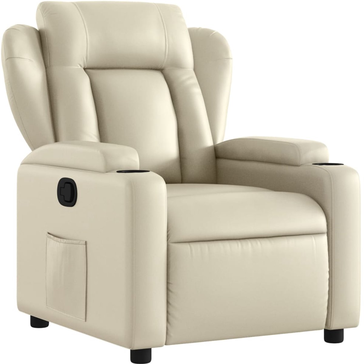vidaXL Fauteuil - verstelbaar - kunstleer - crèmekleurig