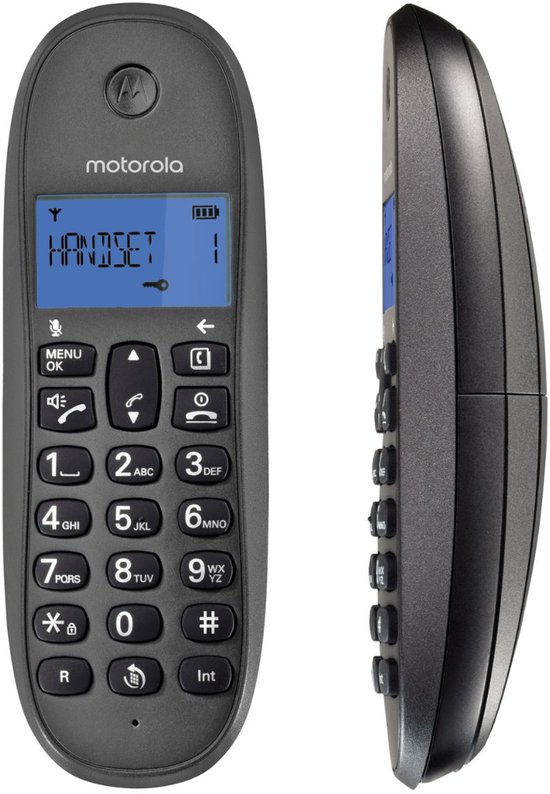 Identification de l'appelant du téléphone DECT Motorola C1002 Téléphone Grijs
