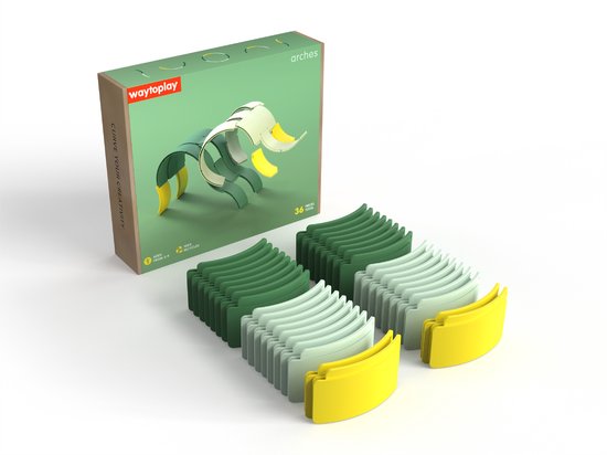 Waytoplay Arches – Creator Set (36-delig) | Open einde speelgoed | Gemaakt in Europa van gerecycled materiaal