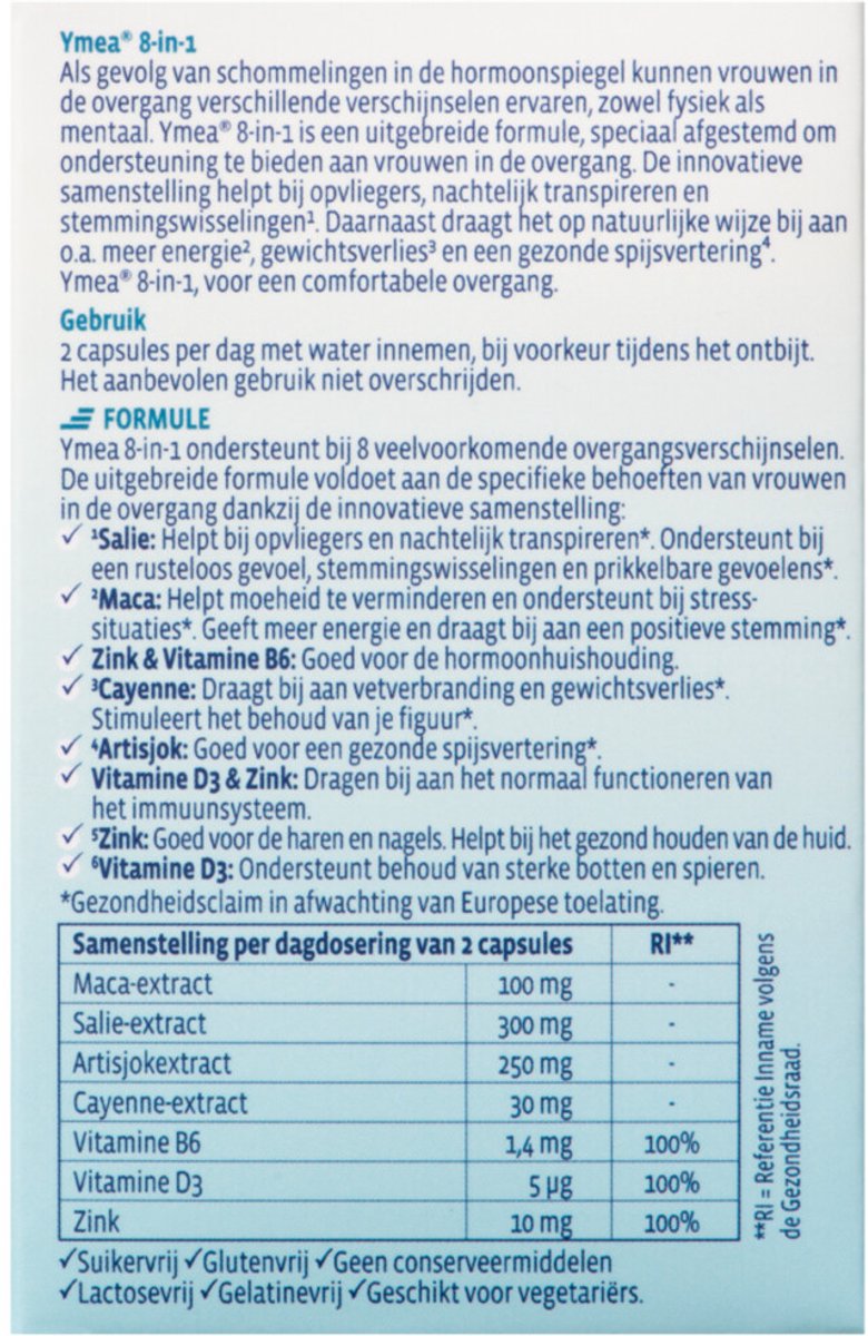 Ymea - Overgang 8 in 1 Capsules - 3 x 64 capsules - Voordeelverpakking