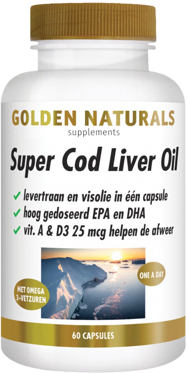 Golden Naturals - Super Cod Liver Oil - 2 x 60 softgels - Voordeelverpakking