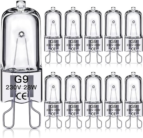G9 halogeenlamp, 28W, 230V, 10-pack