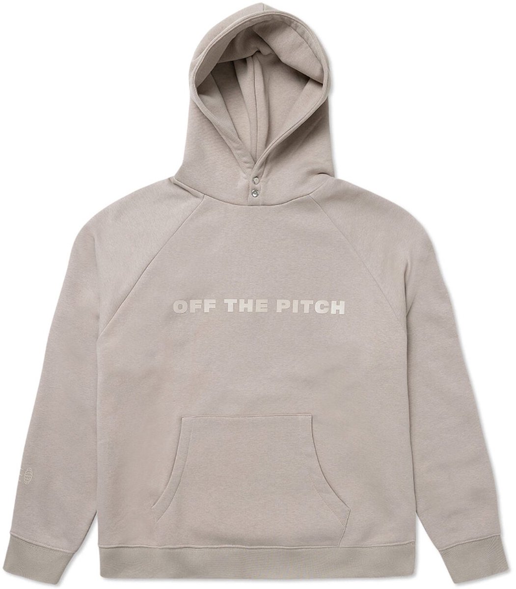 Off The Pitch Comfort Hoodie Heren Beige - Maat: M