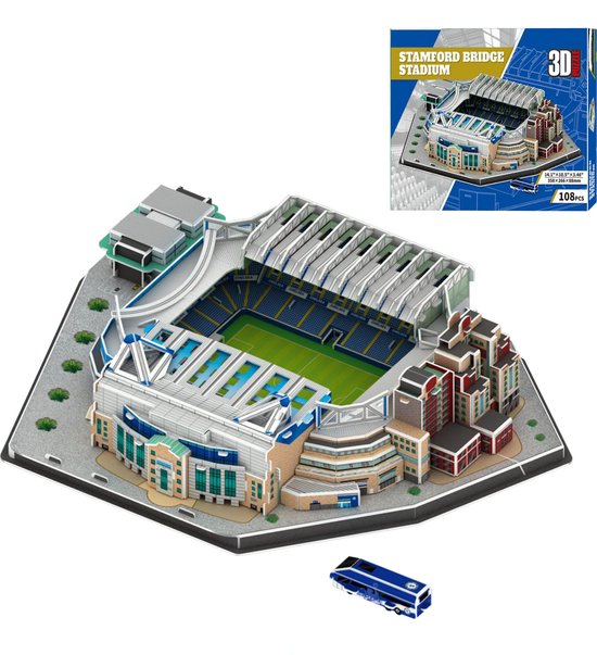Premium Bouwpakket - Chelsea - Voor Volwassenen en Kinderen - Bouwpakket - 3D puzzel - Modelbouwpakket - DIY - Stamford Bridge Stadion