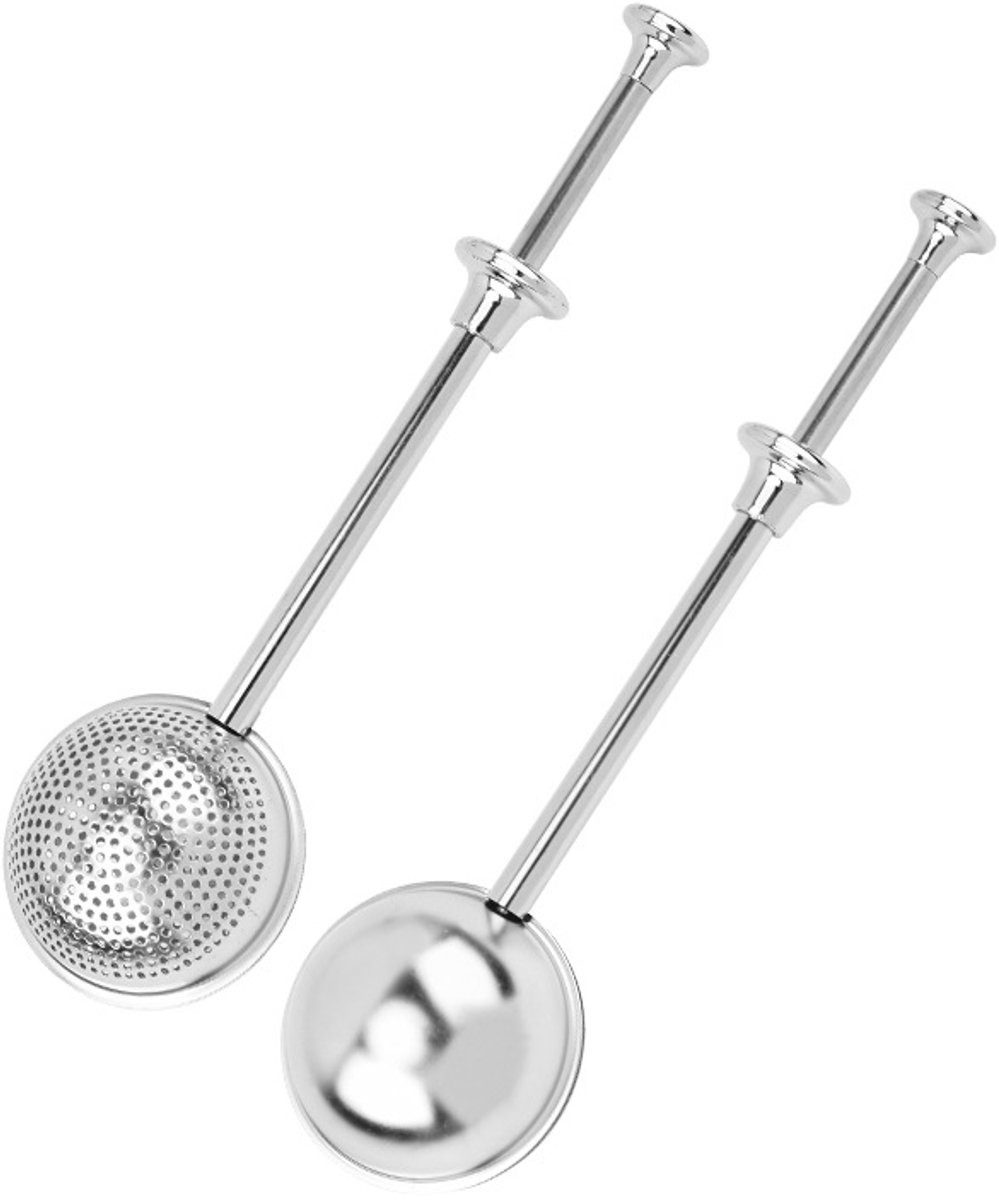 2 kleine bloemzeven, meel shaker/duster, veerbediend handvat