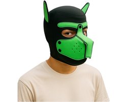 Hondenmasker Groen – Cosplay Masker voor Volwassenen – Verstelbaar – Kinky Pleasure® – Puppy Roleplay Masker
