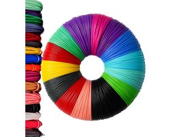 3D pen vullingen - PLA Filament - 20 kleuren - 100 meter - 1,75mm - Navulling - Hervulling - Geschikt voor vrijwel alle 3D pennen