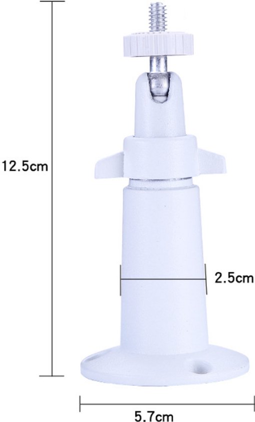 Camera Bevestiging - 2 Stuks - Camera muurbevestiging - Montagebeugel Voor Beveiligingscamera - Beveiligingscamera-accessoires - 360 Graden - Wit - Aluminiumlegering - Voor Binnen- en Buiten - 5.7*5.7*12.5 CM van Merkloos — afbeelding 4