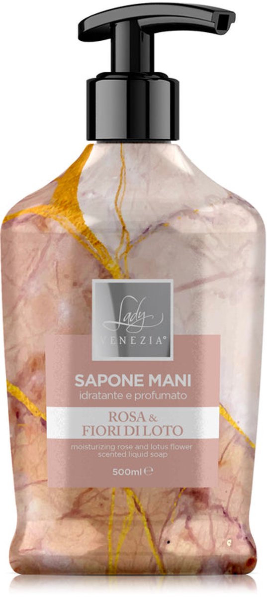 Lady Venezia Marmi handzeep met rozen en lotusbloemen 500 ml